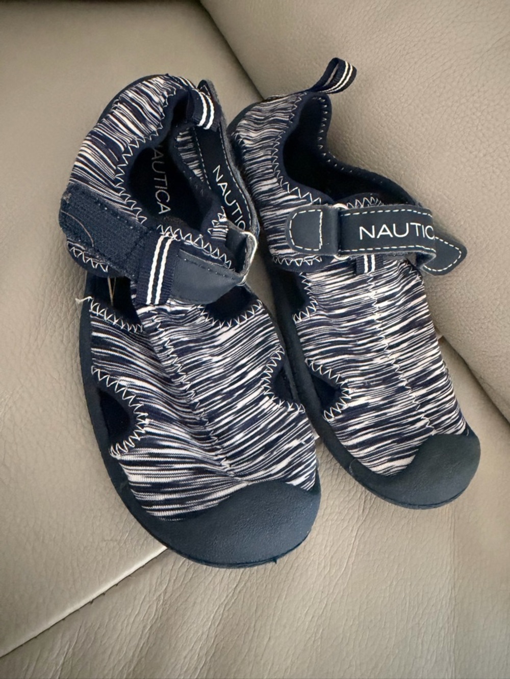 Nautica Kids Navy and White Striped Water Shoes